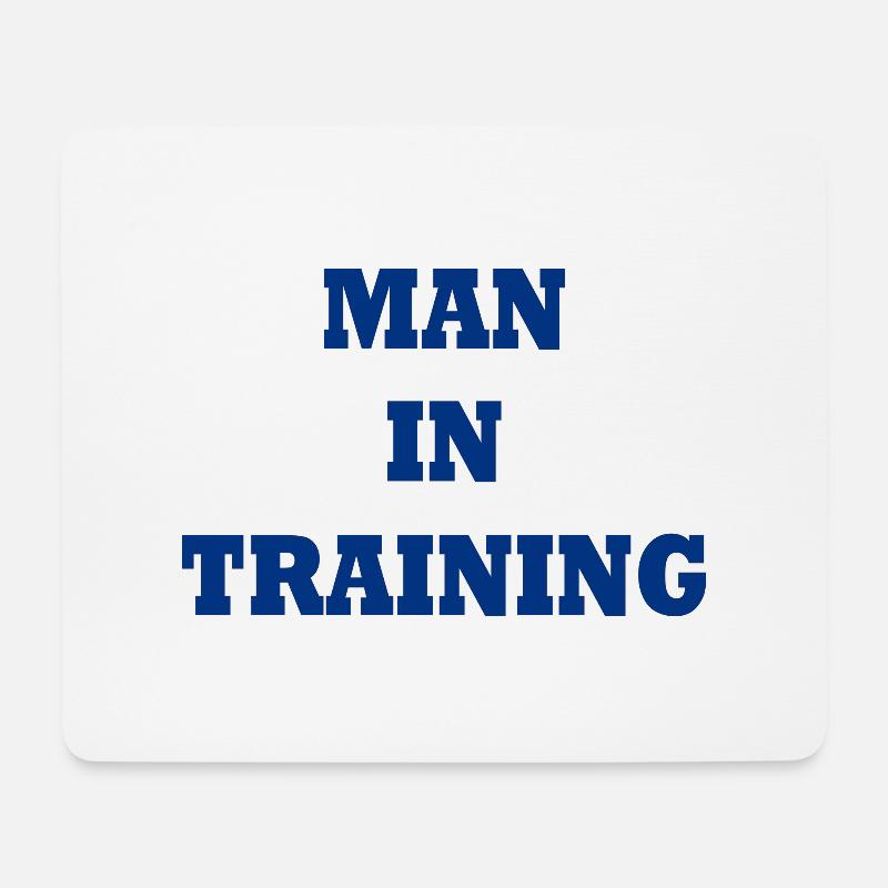 Man in Training - Mousepad (Querformat) - Weiß