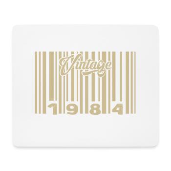 Jahrgang 1984 Barcode 1984: Jahr 2025. - Mousepad (Querformat) - Weiß - Vorne