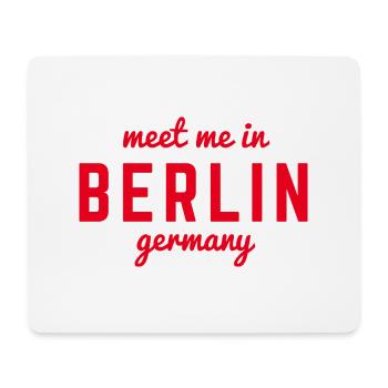 Berlin Deutschland Fan Flagge Design T Shirt - Mousepad (Querformat) - Weiß - Vorne