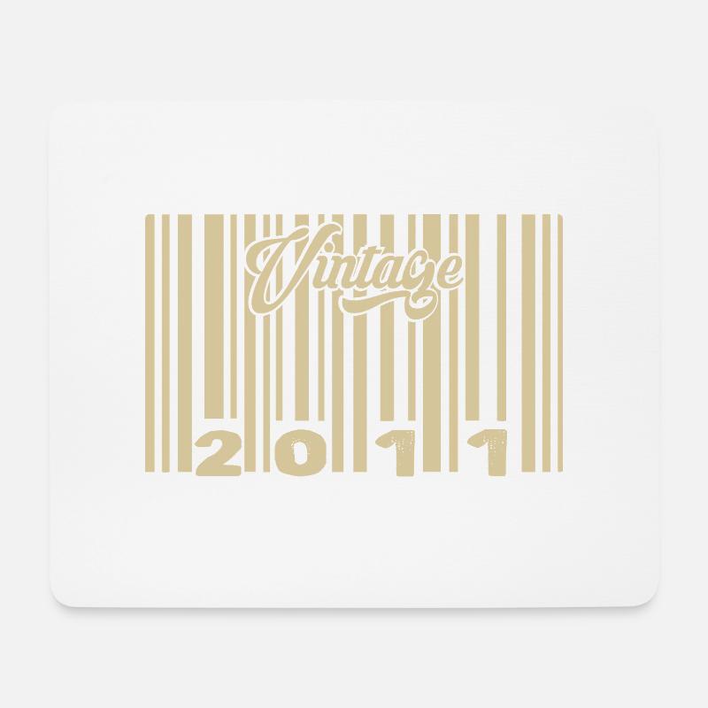 Jahrgang 2011 Barcode 2011: Jahr 2025. - Mousepad (Querformat) - Weiß