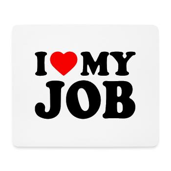 I love my job - Tapis de souris (format paysage) - blanc - Devant