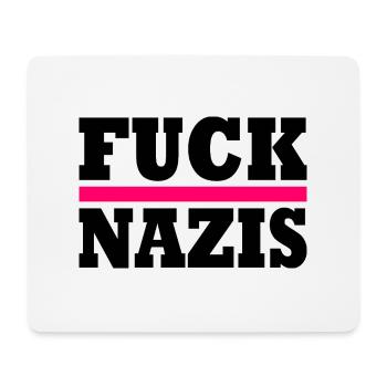 Fuck nazis - Mousepad (Querformat) - Weiß - Vorne