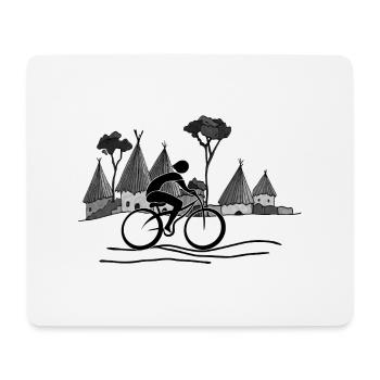 Radfahrer - Mousepad (Querformat) - Weiß - Vorne
