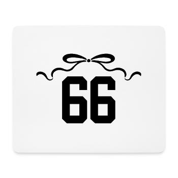Numéro 66 noeud - 66e anniversaire - Tapis de souris (format paysage) - blanc - Devant