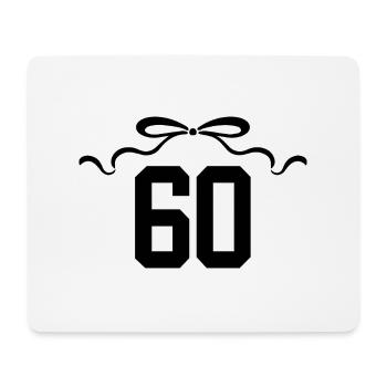 Numéro 60 noeud - 60e anniversaire - Tapis de souris (format paysage) - blanc - Devant