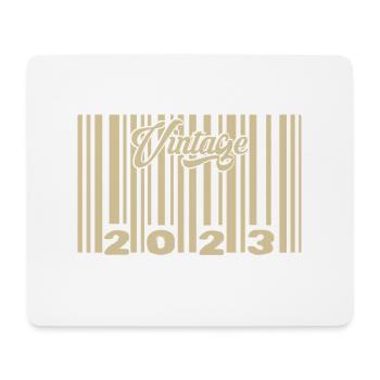 vintage 2023 Code barre 2023: Année 2025. - Tapis de souris (format paysage) - blanc - Devant