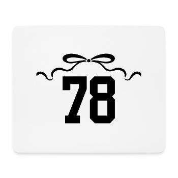 Number 78 Knot - 78th Anniversary - Mouse Pad (horizontal) - white - Front