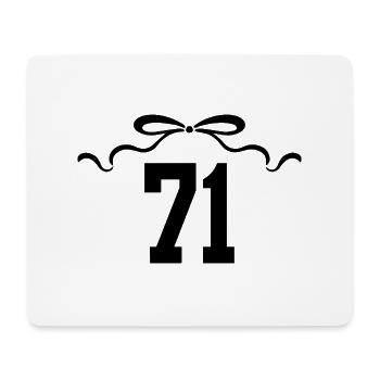 Nummer 71 Knoten - 71. Jahrestag - Mousepad (Querformat) - Weiß - Vorne