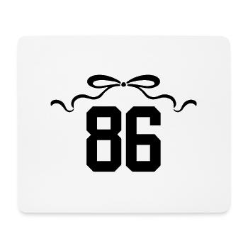 Nummer 86 Knoten - 86. Jahrestag - Mousepad (Querformat) - Weiß - Vorne