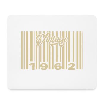 Vintage 1962 Barcode 1962: Year 2025. - Mouse Pad (horizontal) - white - Front