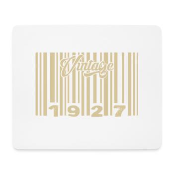 Vintage 1927 Barcode 1927: Year 2025. - Mouse Pad (horizontal) - white - Front