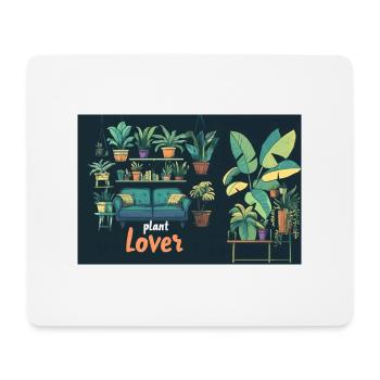 Plant lover - Mousepad (Querformat) - Weiß - Vorne