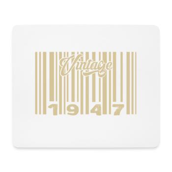 Jahrgang 1947 Barcode 1947: Jahr 2025. - Mousepad (Querformat) - Weiß - Vorne