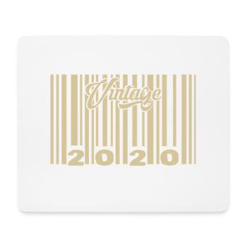 vintage 2020 Code barre 2020: Année 2025. - Tapis de souris (format paysage) - blanc - Devant