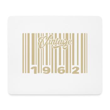 Vintage 1962 Barcode 1962: Year 2025. - Mouse Pad (horizontal) - white - Front