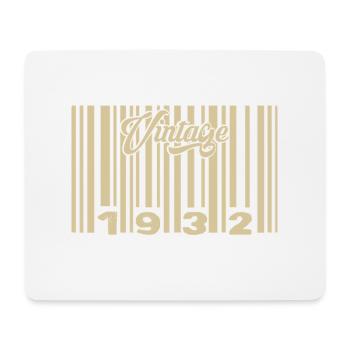 Vintage 1932 Barcode 1932: Year 2025. - Mouse Pad (horizontal) - white - Front