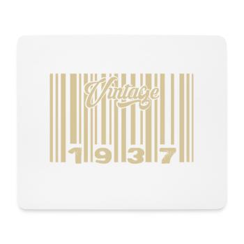 vintage 1937 Code barre 1937: Année 2025. - Tapis de souris (format paysage) - blanc - Devant