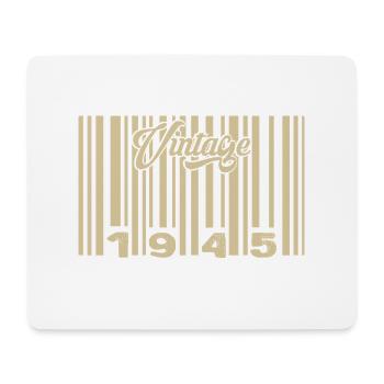 Jahrgang 1945 Barcode 1945: Jahr 2025. - Mousepad (Querformat) - Weiß - Vorne