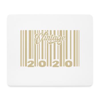 vintage 2020 Code barre 2020: Année 2025. - Tapis de souris (format paysage) - blanc - Devant