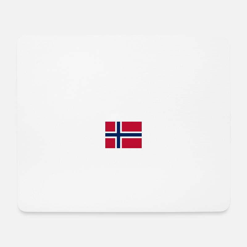 Oslo - Norwegen - Koordinaten - Flagge - Mousepad (Querformat) - Weiß