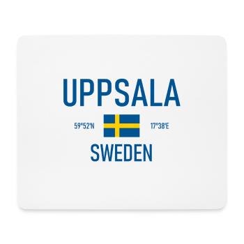 Uppsala - Sweden - Sverige - Flag Coordinates - Mouse Pad (horizontal) - white - Front