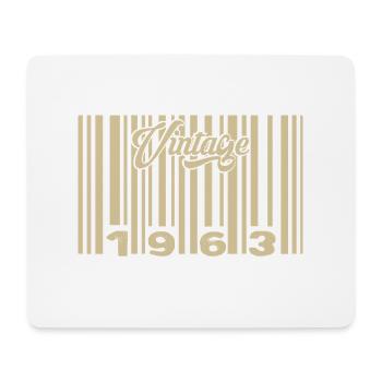 vintage 1963 Code barre 1963: Année 2025. - Tapis de souris (format paysage) - blanc - Devant