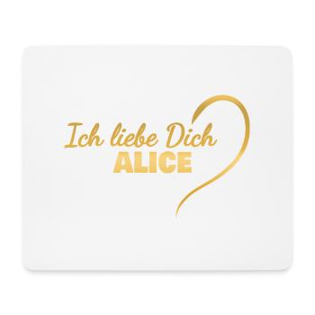 LoveYou Alice - Mouse Pad (horizontal) - white - Front