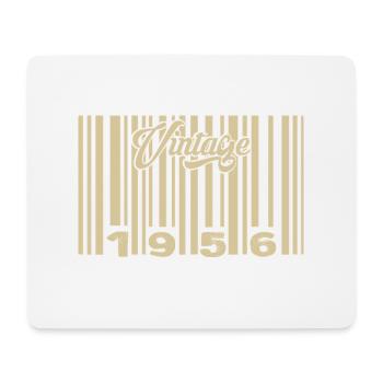 Vintage 1956 Barcode 1956: Year 2025. - Mouse Pad (horizontal) - white - Front