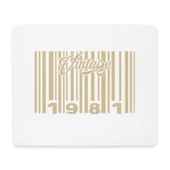 Jahrgang 1981 Barcode 1981: Jahr 2025. - Mousepad (Querformat) - Weiß - Vorne
