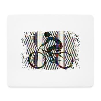 Radfahrer - Mousepad (Querformat) - Weiß - Vorne