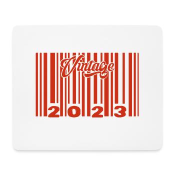 vintage 2023 né en 2023 2 ans bar code anniversair - Tapis de souris (format paysage) - blanc - Devant