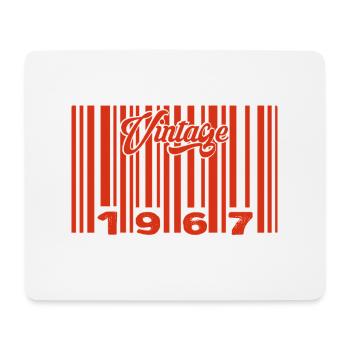 Vintage 1967 Born In 1967 58 Year Old Bar Code Anniversai - Mouse Pad (horizontal) - white - Front