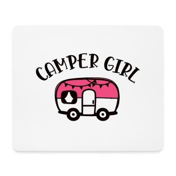 Camping Wohnwagen Campen Camper Girl - Mousepad (Querformat) - Weiß - Vorne
