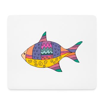 Poisson - Tapis de souris (format paysage) - blanc - Devant