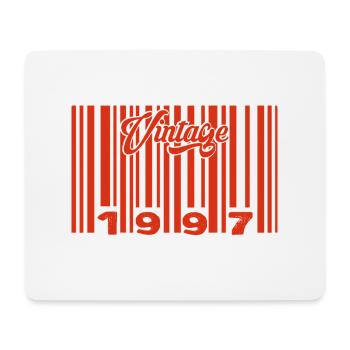 Vintage 1997 Born In 1997 28 Year Old Bar Code Anniversai - Mouse Pad (horizontal) - white - Front