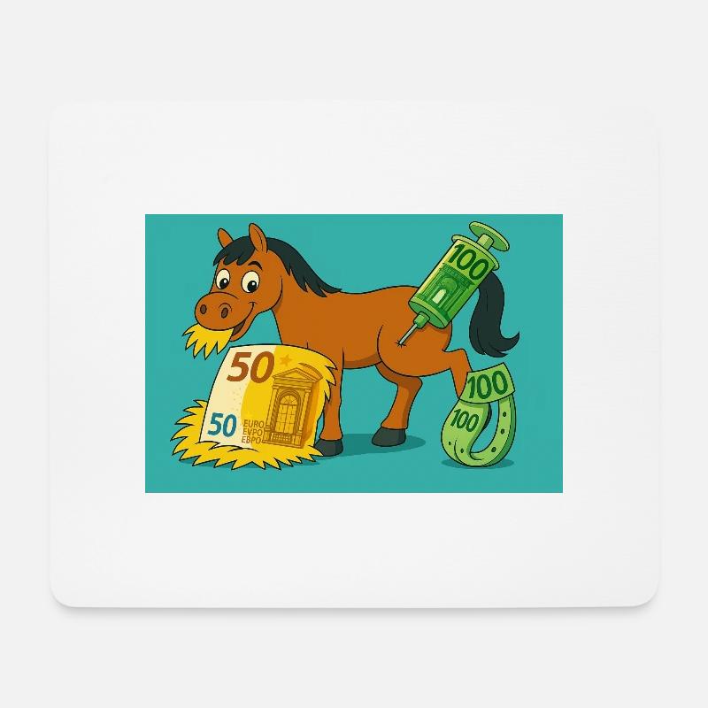 teures Pferd - Mousepad (Querformat) - Weiß