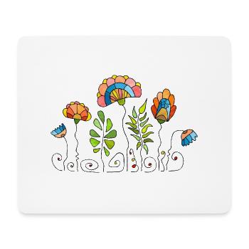 Blumen - Mousepad (Querformat) - Weiß - Vorne