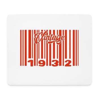 Jahrgang 1932 Geboren im Jahr 1932 93 Jahre alter Barcode Anniversai - Mousepad (Querformat) - Weiß - Vorne
