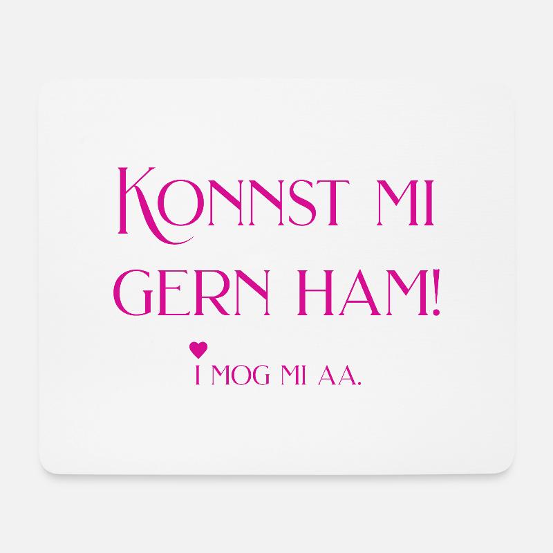 I mog mi - Selbstliebe ist jetzt pink - Mousepad (Querformat) - Weiß