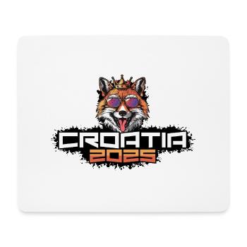Kroatien 2025 Party Fuchs - Mousepad (Querformat) - Weiß - Vorne