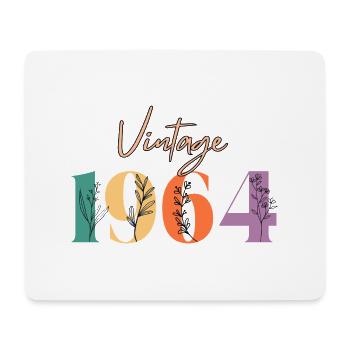 Vintage 1964 florale - Tapis de souris (format paysage) - blanc - Devant