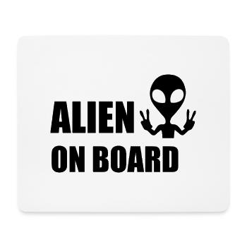 UFO Inside – Alien fährt mit - Mousepad (Querformat) - Weiß - Vorne
