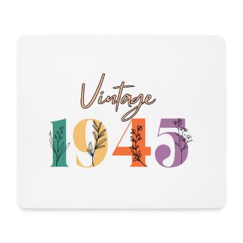 Vintage 1945 Floral - Mouse Pad (horizontal) - white - Front
