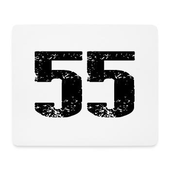 55 Zahl Trikot - Mousepad (Querformat) - Weiß - Vorne