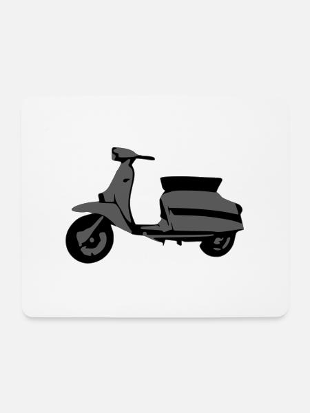 Motorroller Roller Blechroller - Mousepad (Querformat) - Weiß