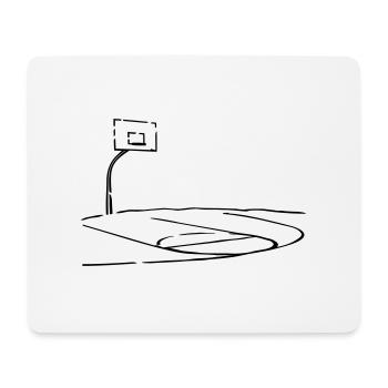 basket-ball court - Tapis de souris (format paysage) - blanc - Devant