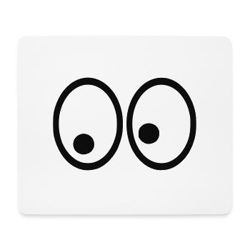 Augen - Mousepad (Querformat) - Weiß - Vorne