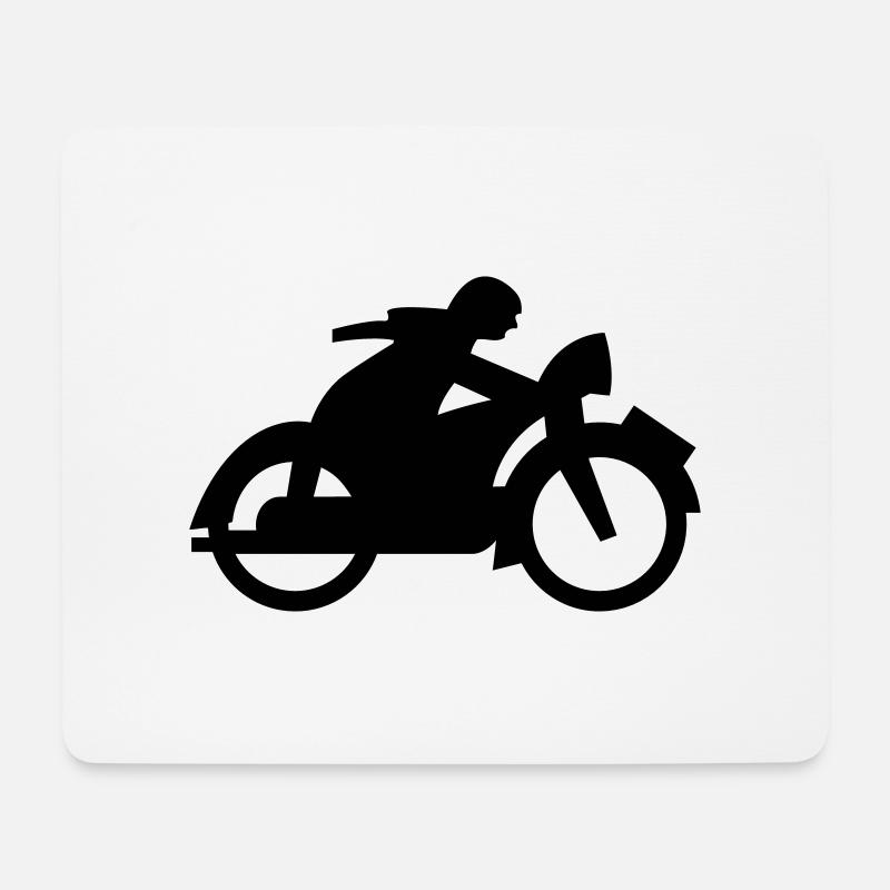 Motorcycle - Mouse Pad (horizontal) - white