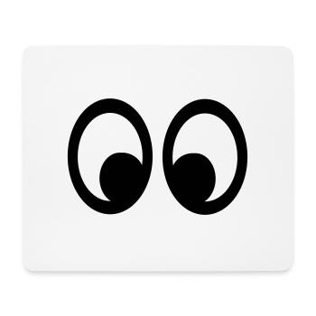 Yeux - Tapis de souris (format paysage) - blanc - Devant