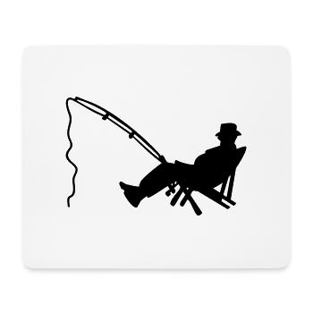 Angler am Strand / fisher in deckchair (1c) - Mouse Pad (horizontal) - white - Front